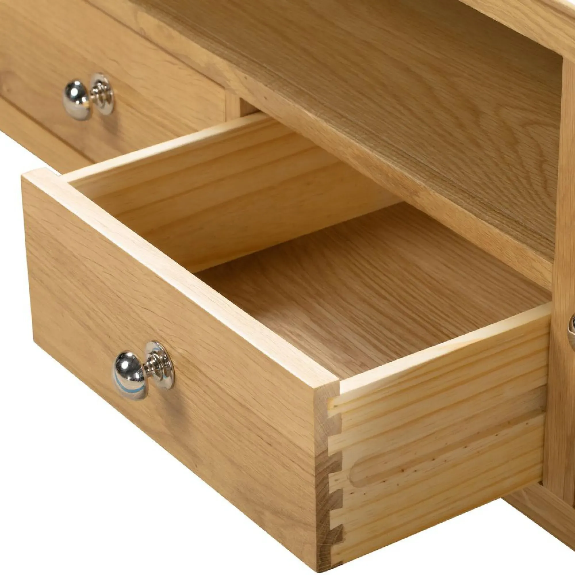 Cotswold Oak 180cm TV Unit - Natural Satin Lacquer