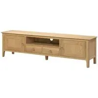 Cotswold Oak 180cm TV Unit - Natural Satin Lacquer