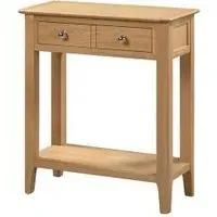 Cotswold Oak 2 Drawer Console Table - Natural