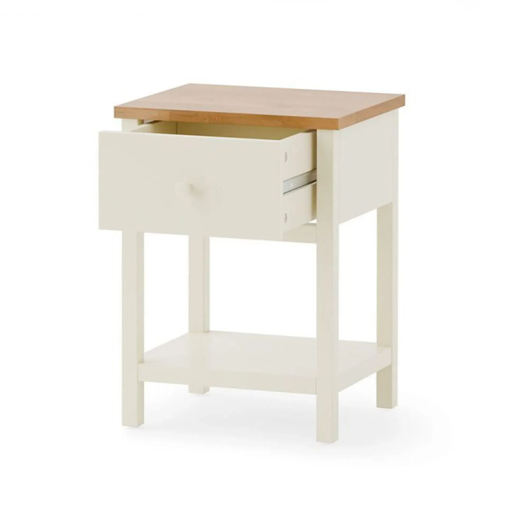 Coxmoor 1 Drawer Bedside Table - Ivory