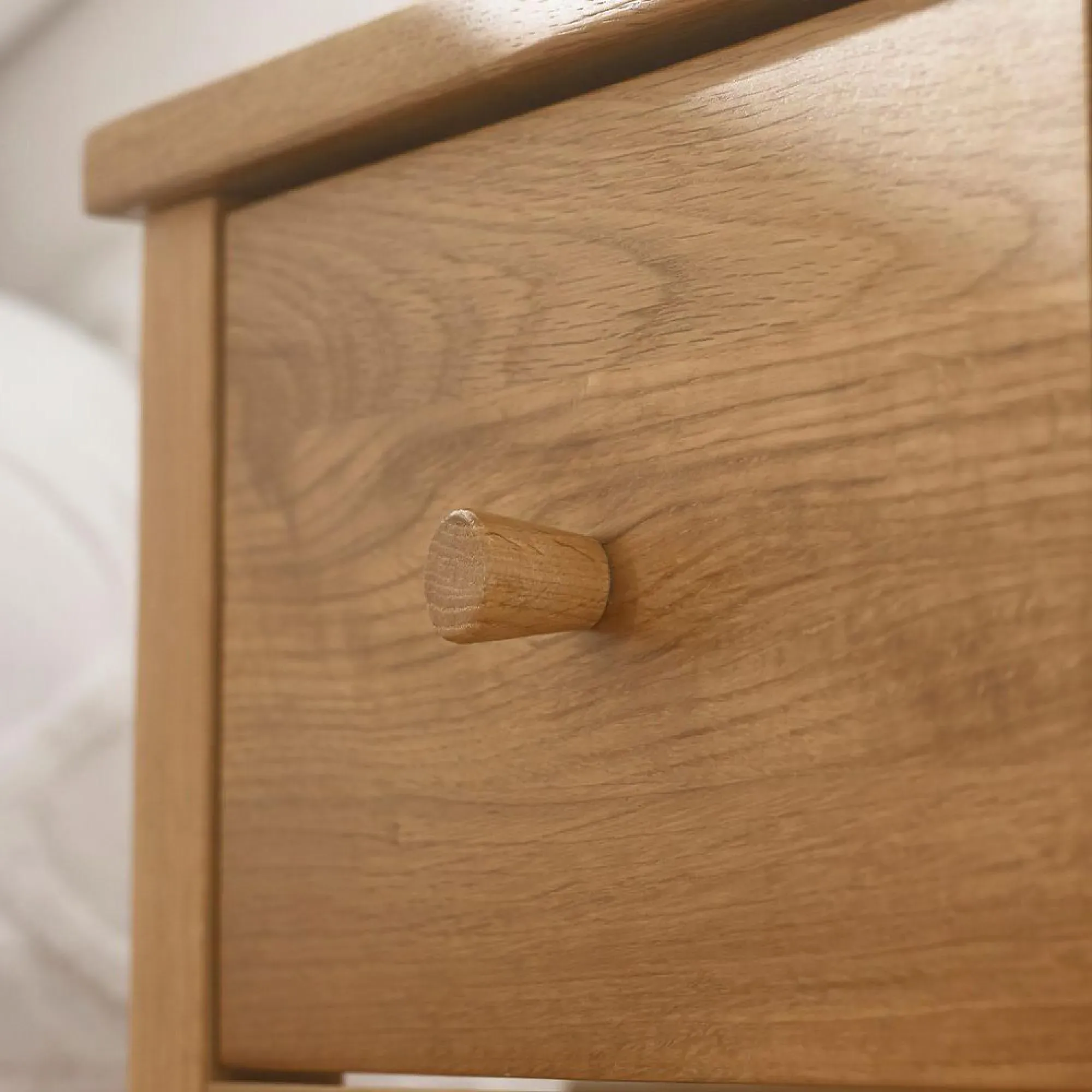 Coxmoor 1 Drawer Bedside Table - Oiled Oak