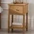 Coxmoor 1 Drawer Bedside Table - Oiled Oak