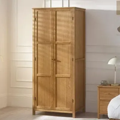 Coxmoor 2 Door Wardrobe - Oiled Oak