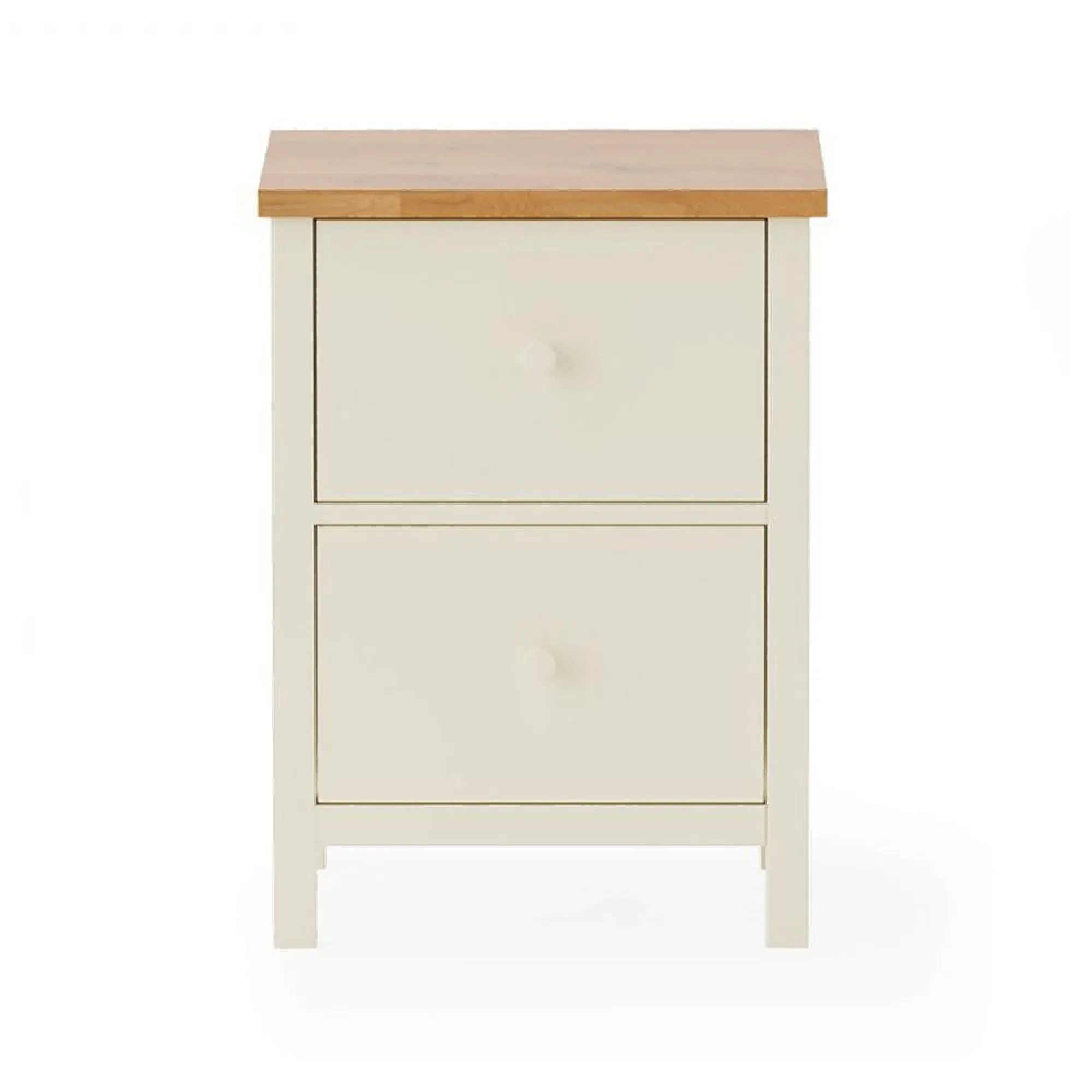 Coxmoor 2 Drawer Bedside Table - Ivory