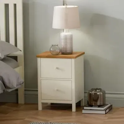 Coxmoor 2 Drawer Bedside Table - Ivory image