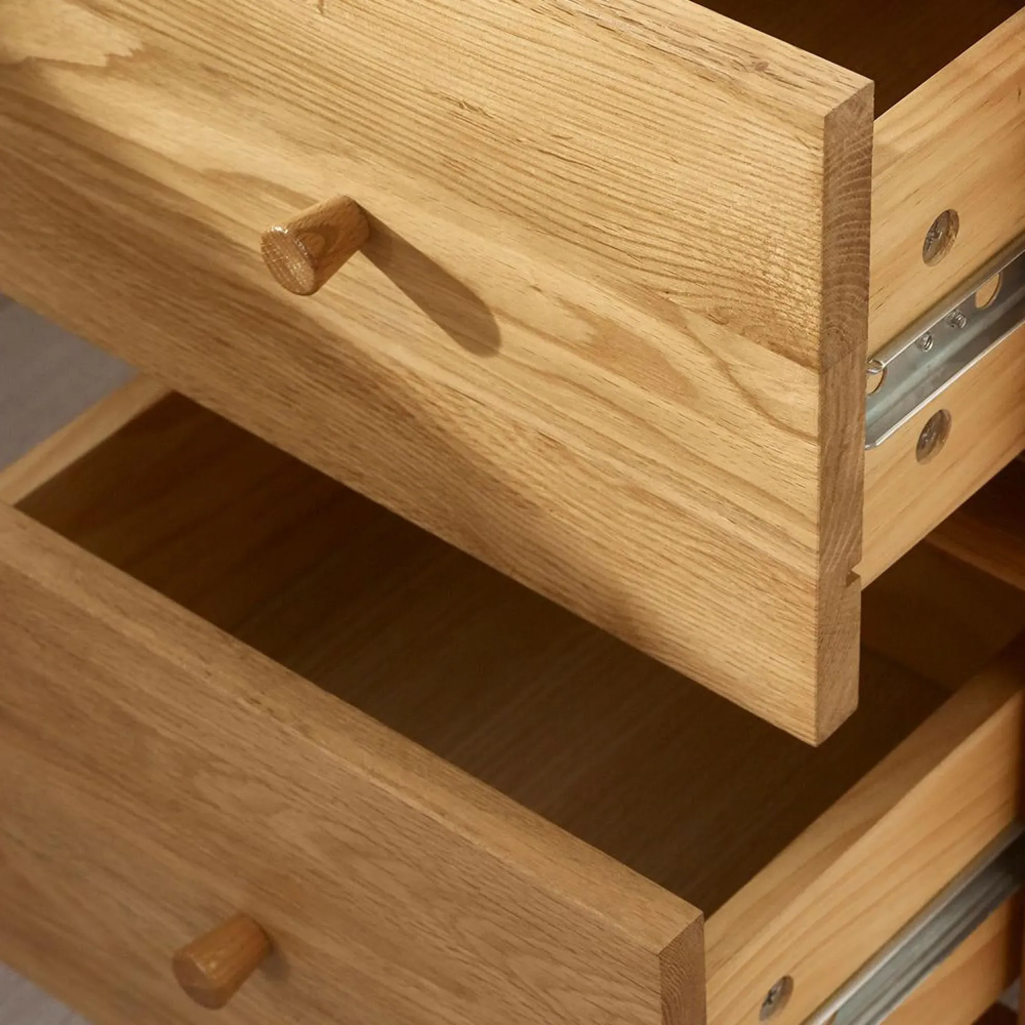 Coxmoor 2 Drawer Bedside Table - Oiled Oak