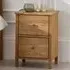 Coxmoor 2 Drawer Bedside Table - Oiled Oak