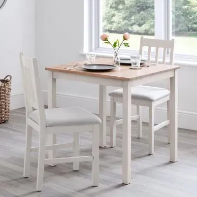 Coxmoor 2 Seater Dining Set with 2 Chairs - Ivory image