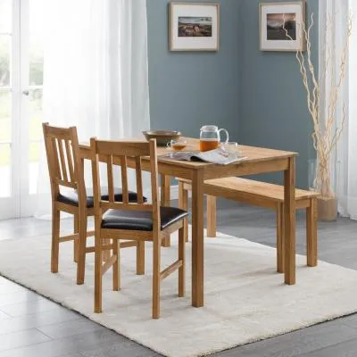 Coxmoor 4-Seater Dining Set with 2 Chairs and Bench - Oak image