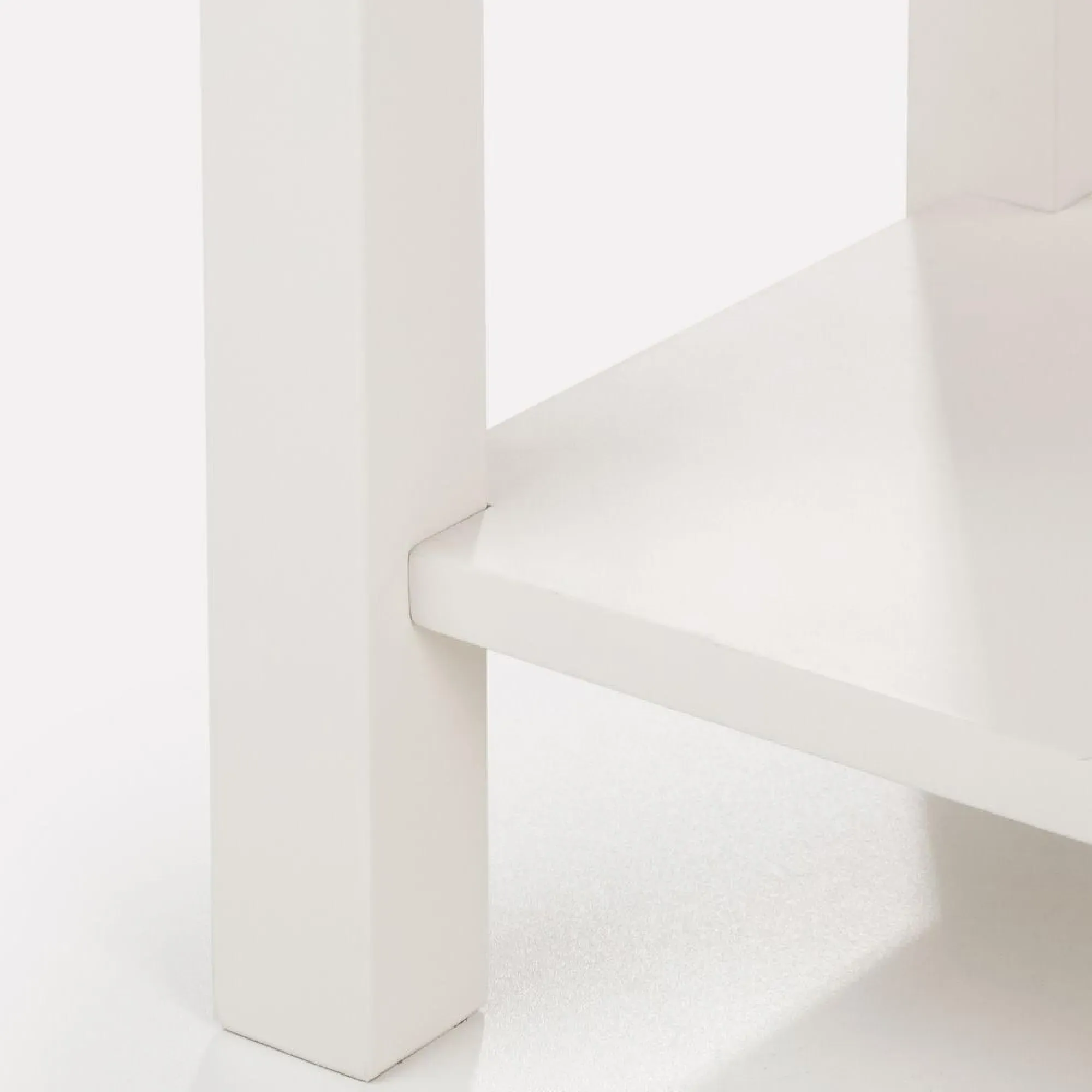 Coxmoor Console Table with Shelf - Ivory Lacquer