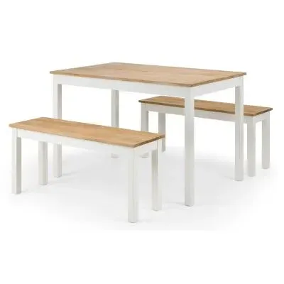Coxmoor Dining Set with 2 Bench - Ivory image