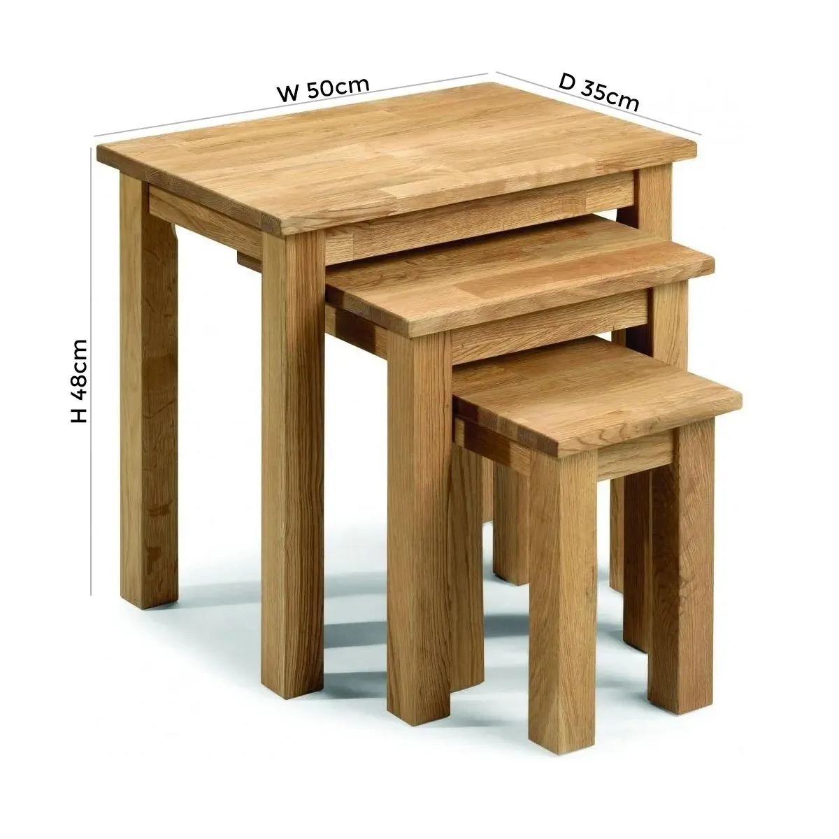 Coxmoor Nest of 3 Tables - Oak