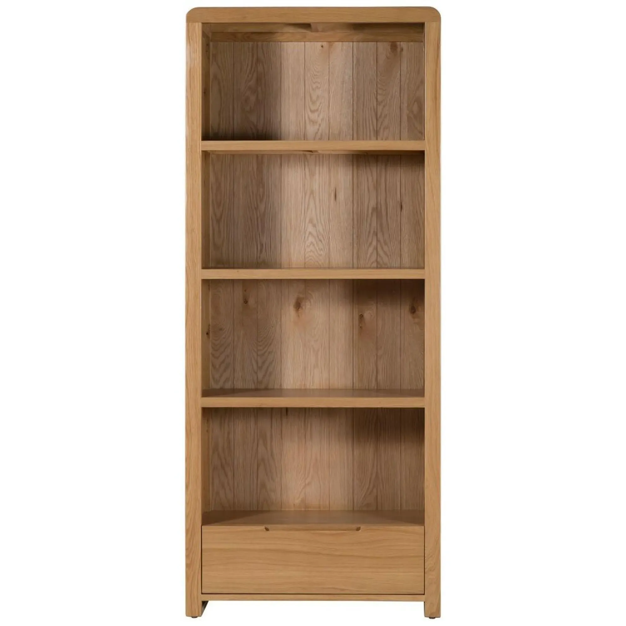 Curve 1 Drawer Bookcase - Oak