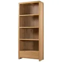 Curve 1 Drawer Bookcase - Oak