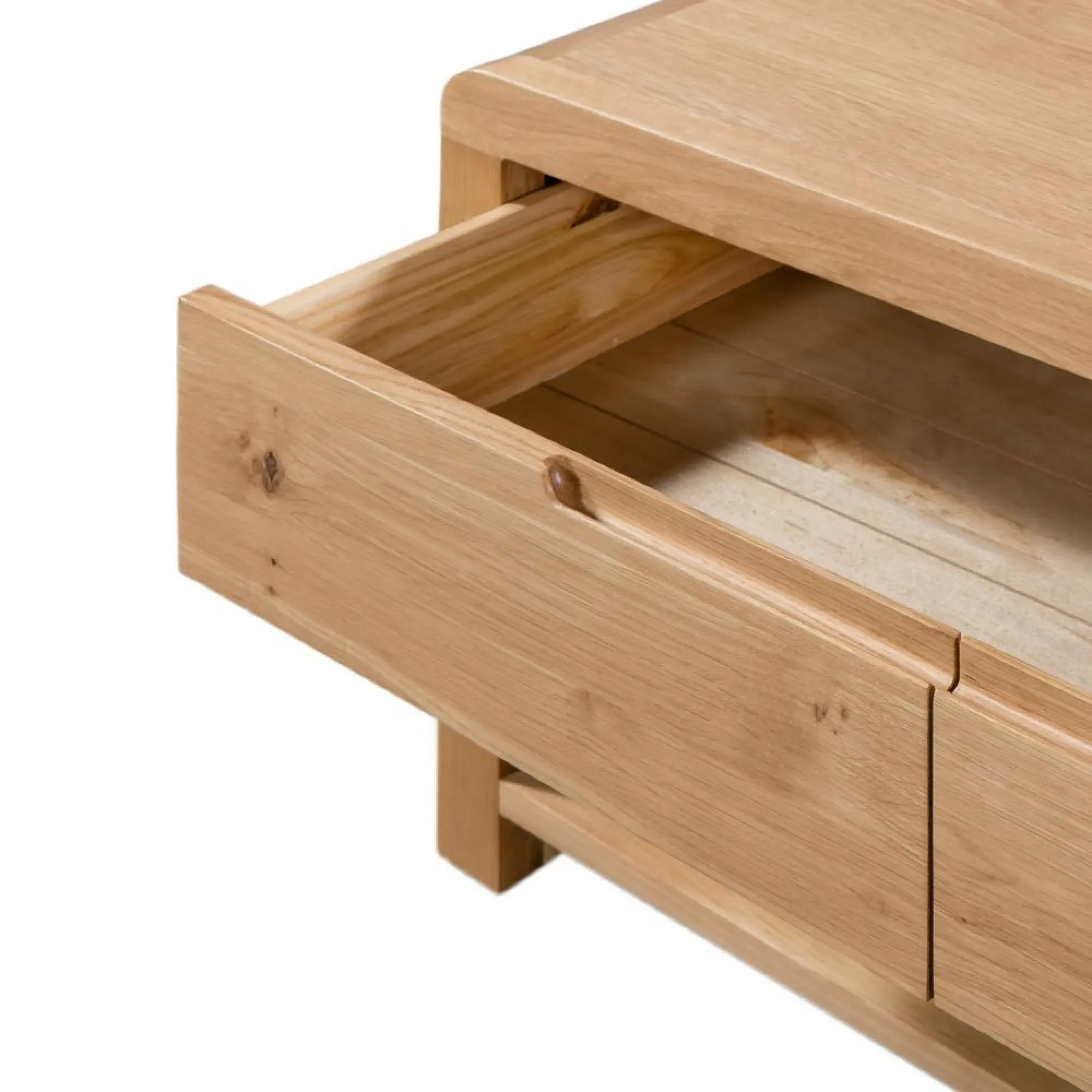 Curve 2 Drawer Coffee Table - Oak