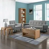 Curve 2 Drawer Coffee Table - Oak