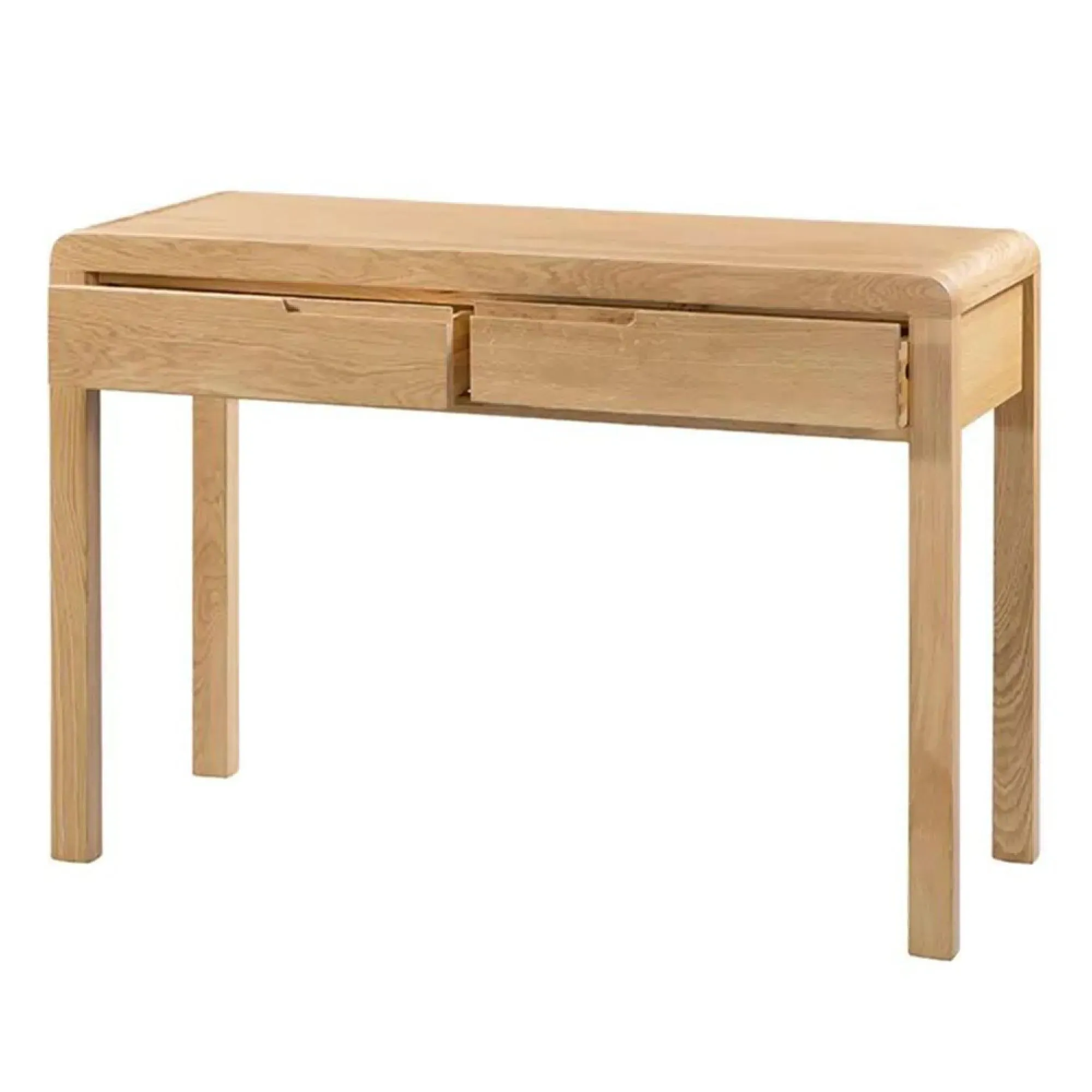Curve 2 Drawer Dressing Table with Stool - Oak