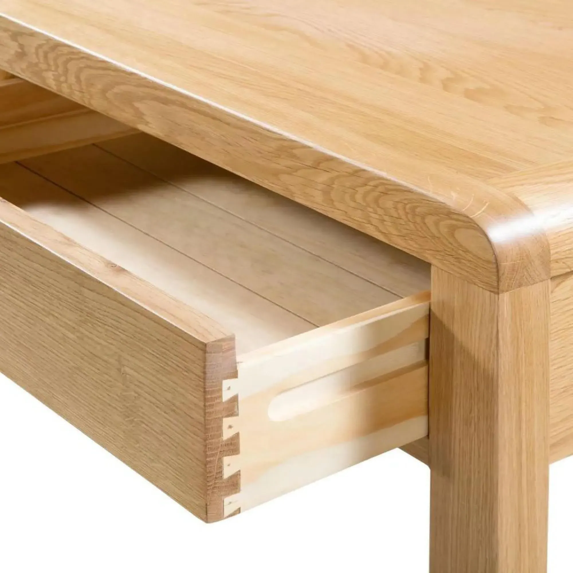 Curve 2 Drawer Dressing Table with Stool - Oak