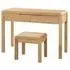 Curve 2 Drawer Dressing Table with Stool - Oak