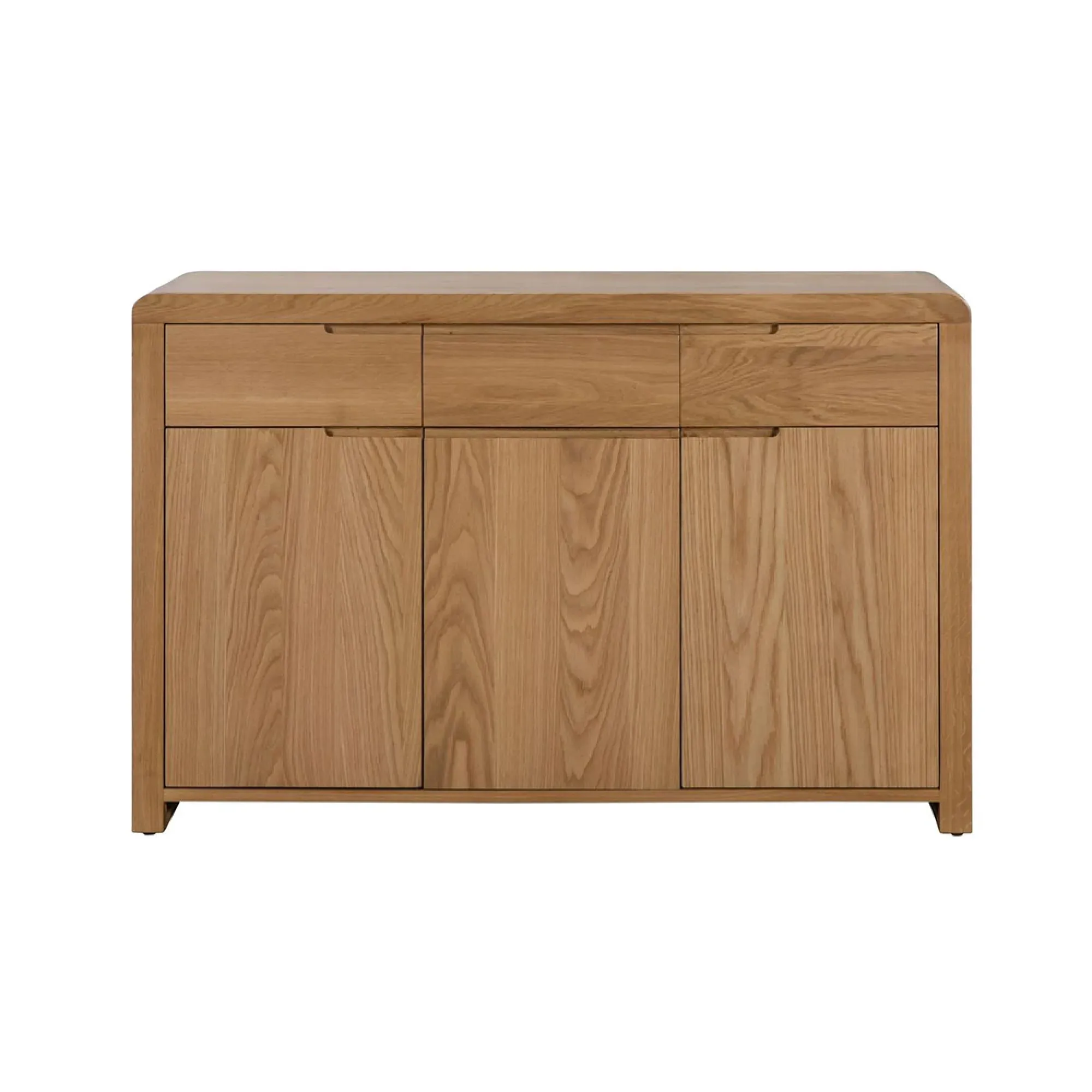 Curve 3 Door Sideboard - Oak