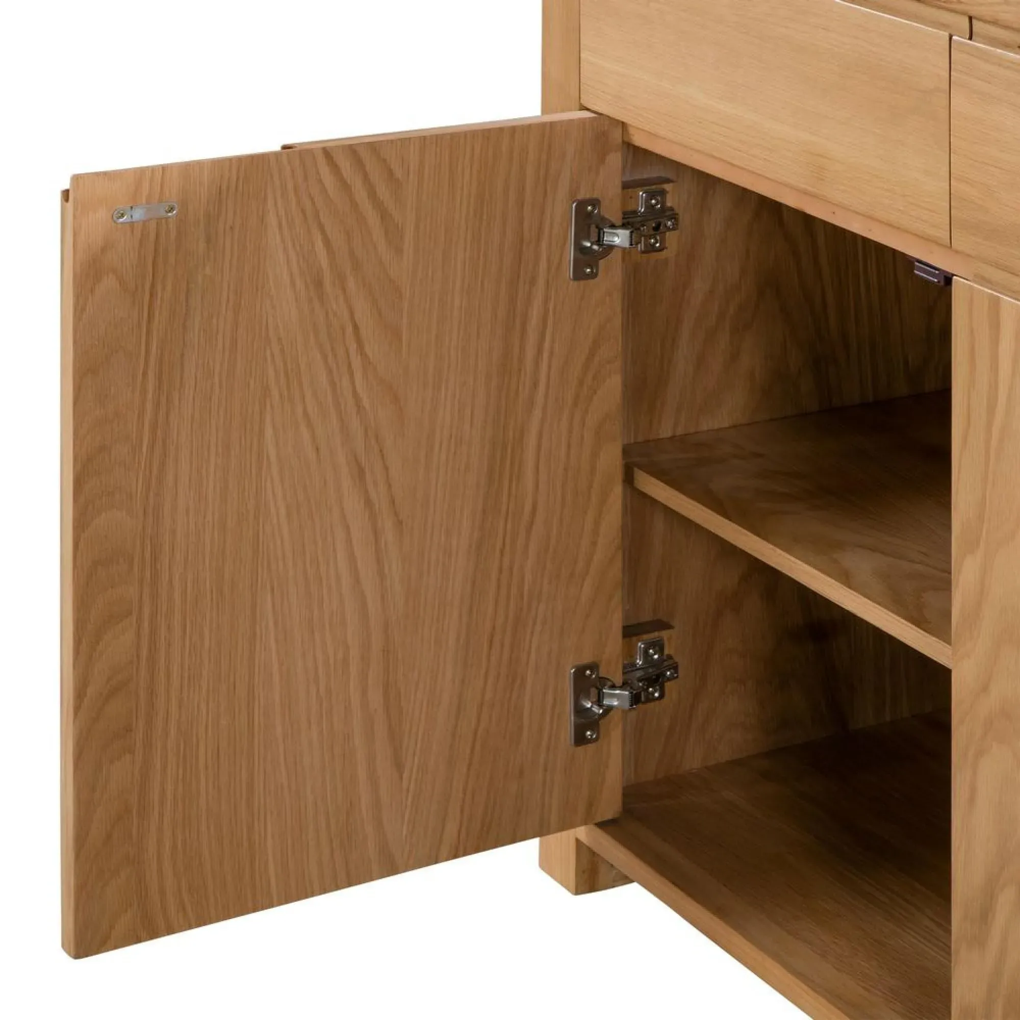 Curve 3 Door Sideboard - Oak