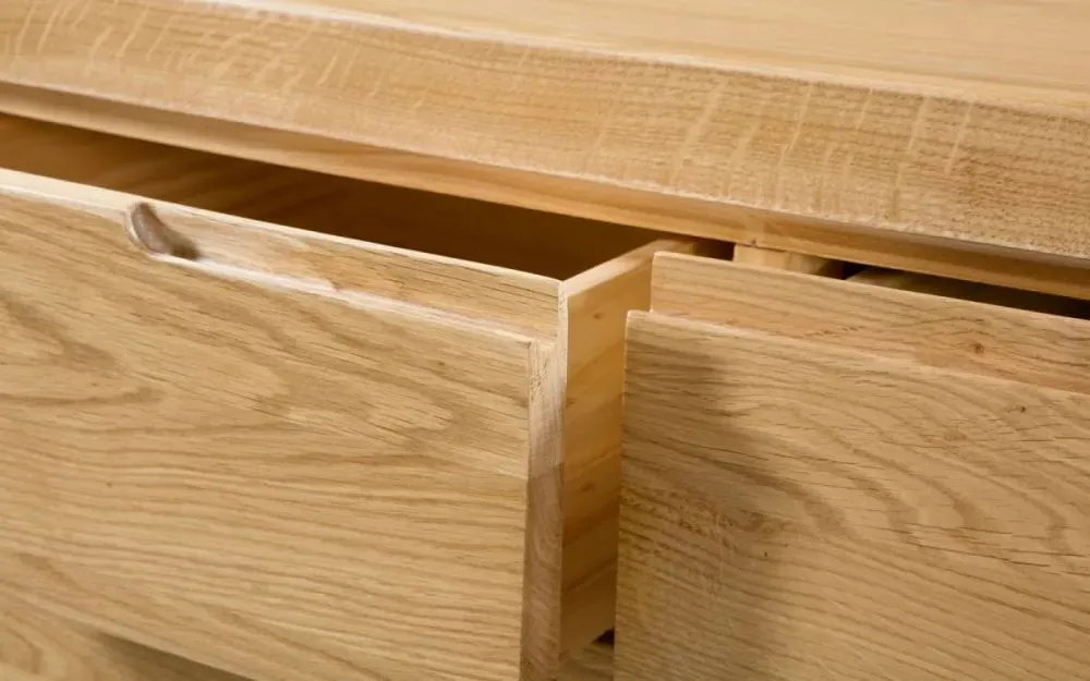 Curve 3+2 Drawer Chest - Oak