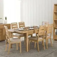 Curve 6-8 Seater Extendable Dining Table - Oak