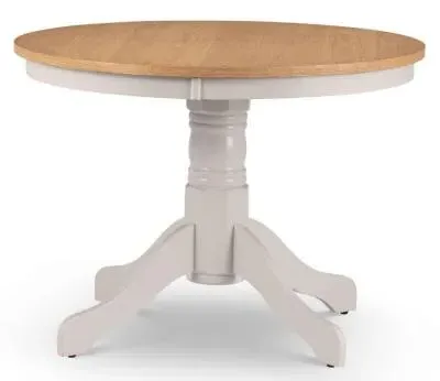Davenport 2 Seater Round Pedestal Dining Table - Grey, Oak image
