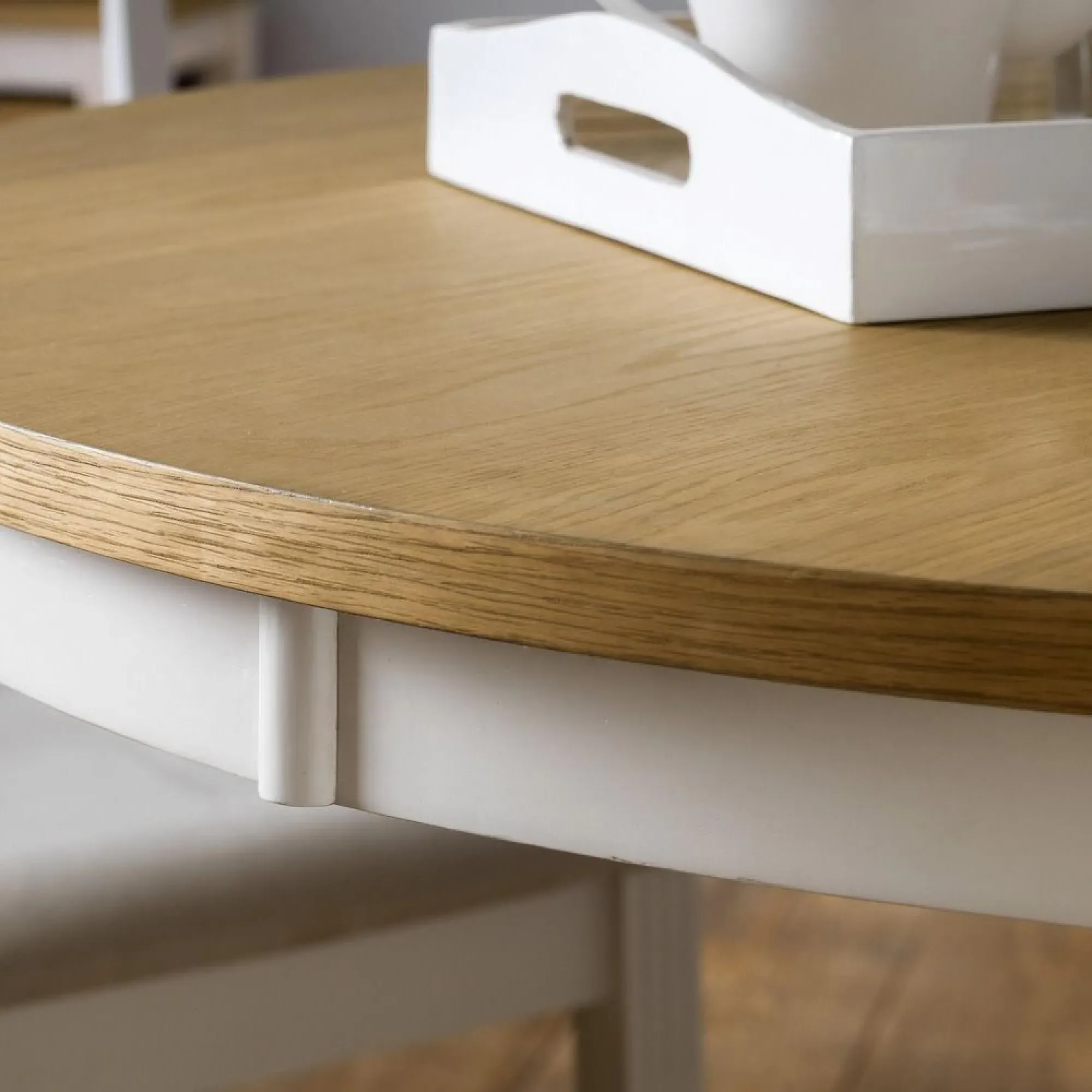 Davenport 4-Seater Round Dining Set with 4 Chairs - Ivory