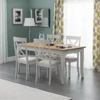 Davenport 6-Seater Dining Table - Grey, Oak