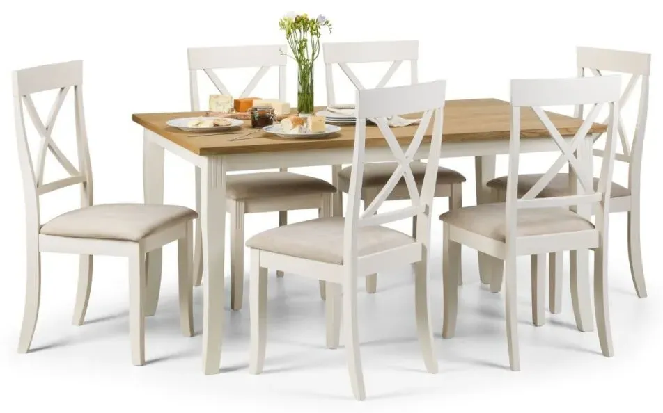 Davenport Cross Back Dining Chair Set of 2 - Ivory