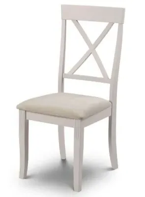Davenport Cross Back Dining Chair Set of 2 - Ivory