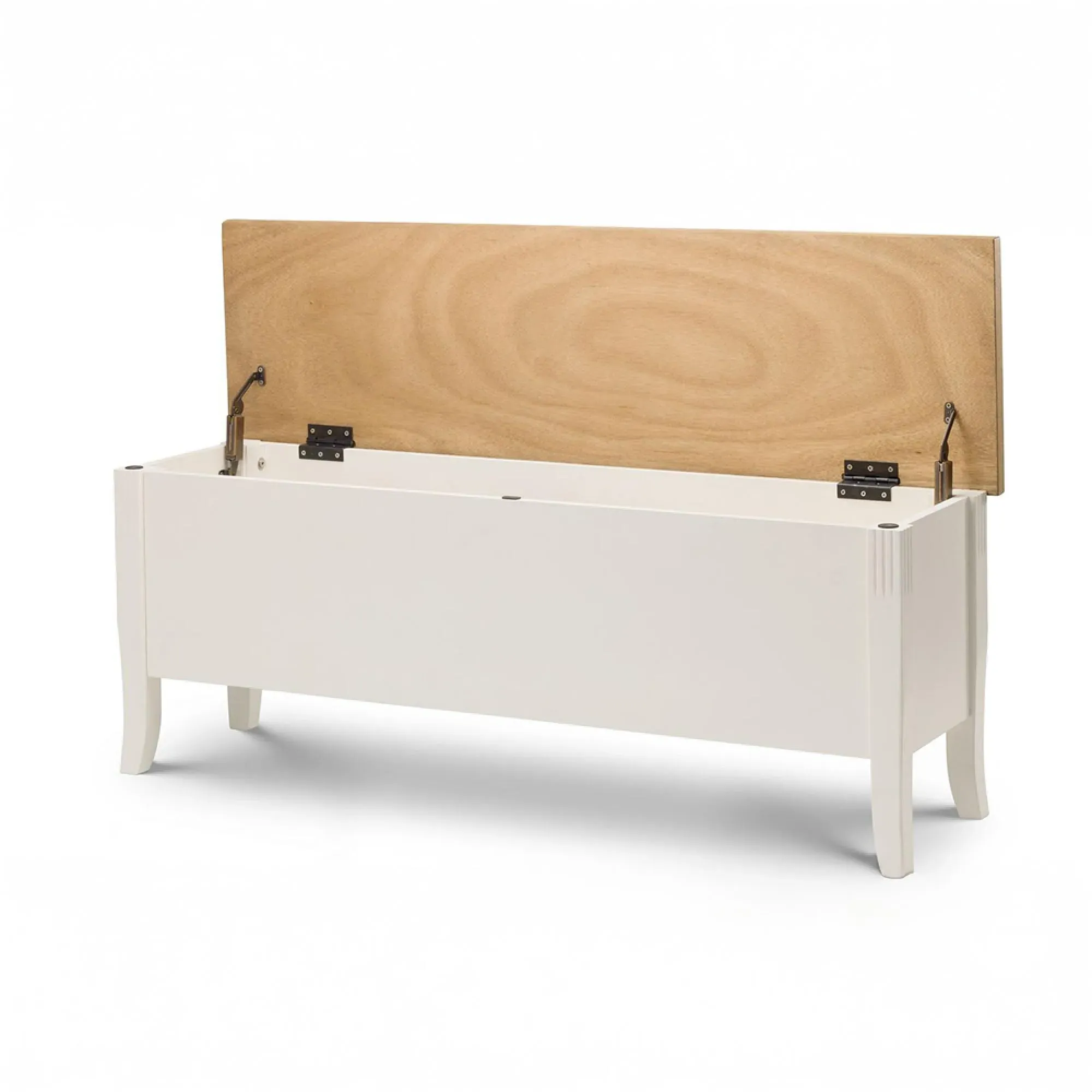 Davenport Storage Bench - Ivory, Oak