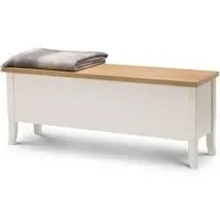 Davenport Storage Bench - Ivory, Oak