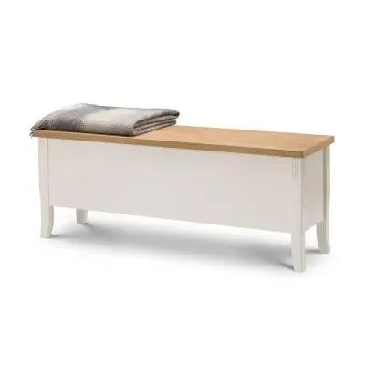 Davenport Storage Bench - Ivory, Oak image