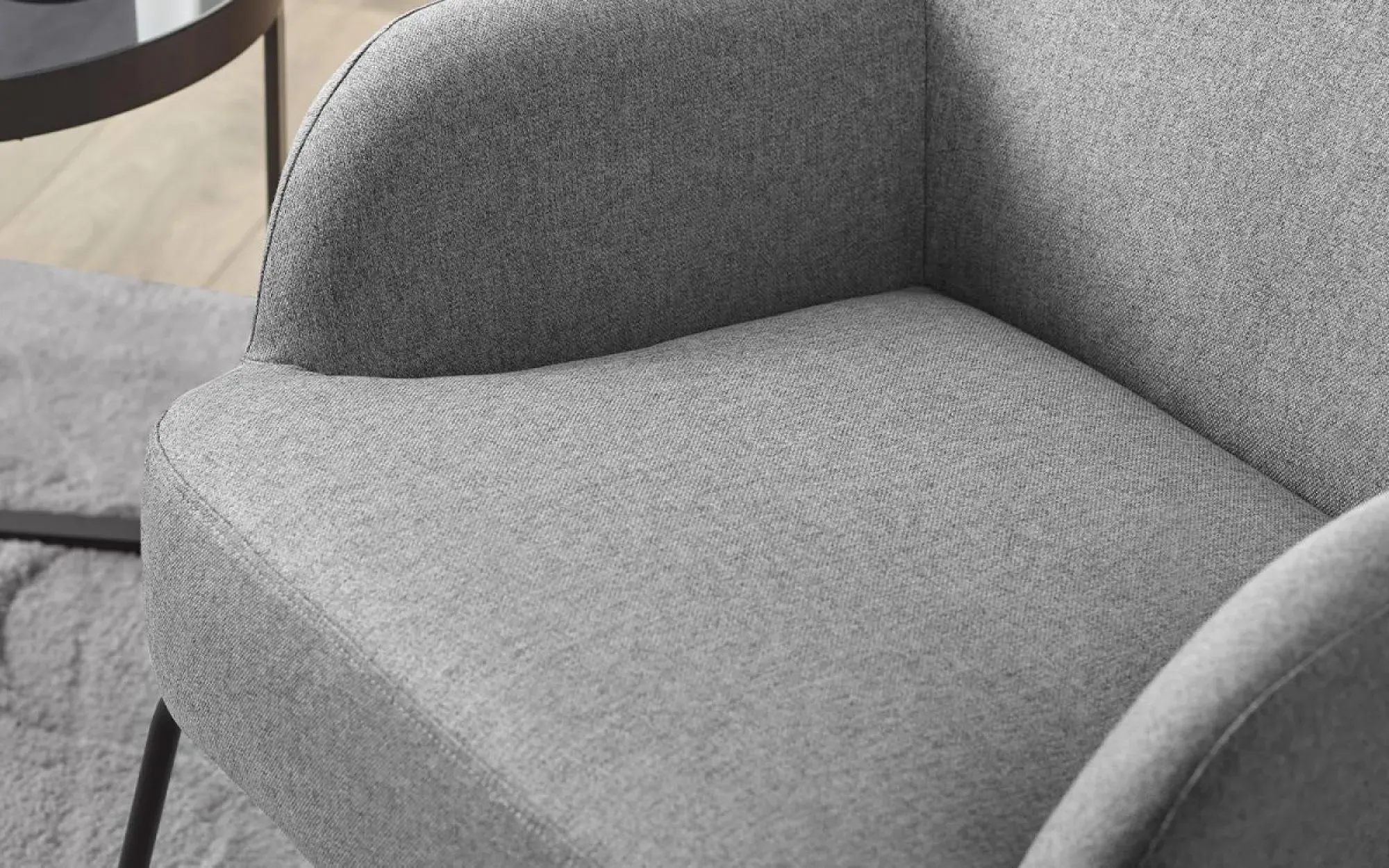 Davos Accent Chair - Grey, Fabric