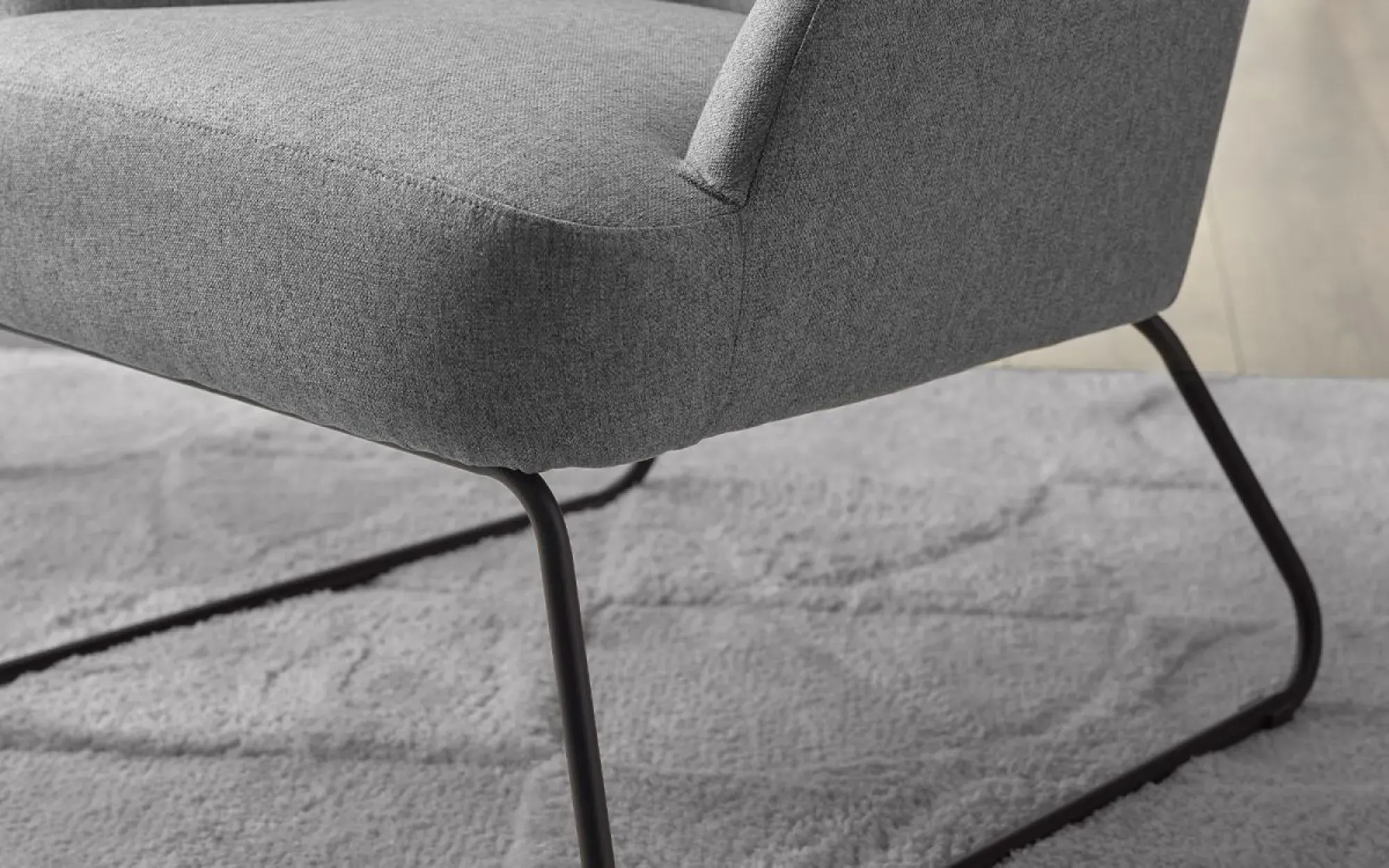 Davos Accent Chair - Grey, Fabric