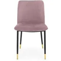 Delaunay Dining Chair Set of 2 - Pink, Velvet