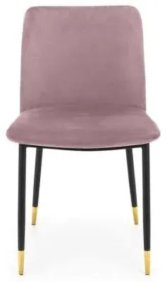 Delaunay Dining Chair Set of 2 - Pink, Velvet