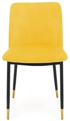 Delaunay Dining Chair Set of 2 - Yellow, Velvet