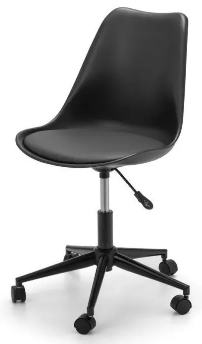 Erika Office Chair - Black, Faux Leather