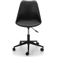 Erika Office Chair - Black, Faux Leather