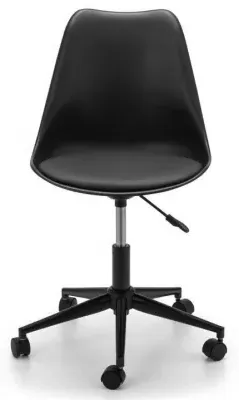 Erika Office Chair - Black, Faux Leather image