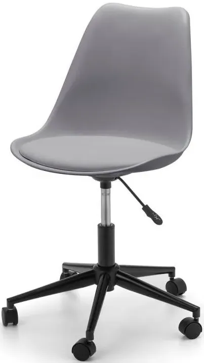Erika Office Chair - Grey, Faux Leather