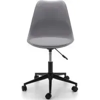 Erika Office Chair - Grey, Faux Leather