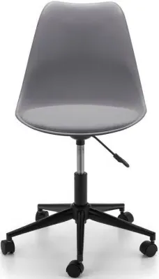 Erika Office Chair - Grey, Faux Leather