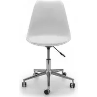 Erika Office Chair - White, Faux Leather