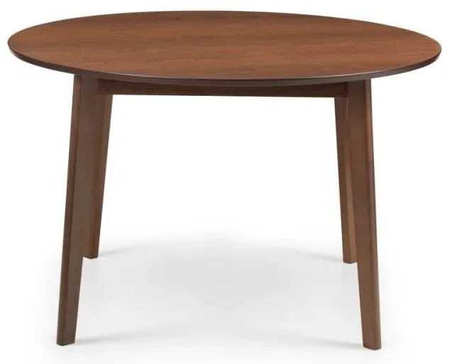 Farringdon 4-Seater Round Dining Set with Chairs - Walnut