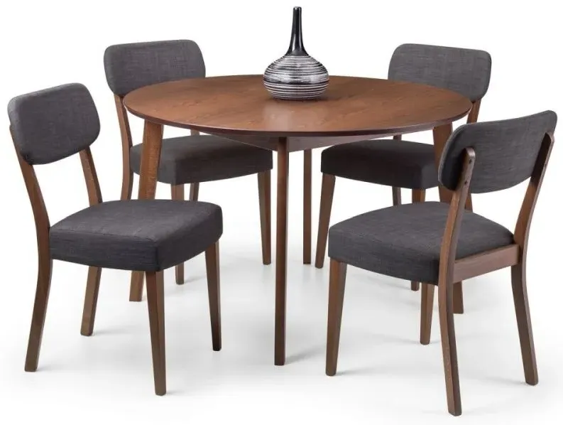 Farringdon 4-Seater Round Dining Table - Walnut