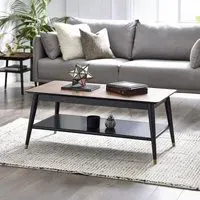 Findlay 110cm Coffee Table with Shelf - Walnut